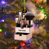 Personalized Makeup Tools Christmas Ornament 2024, Makeup Box Christmas Ornament Gift for Makeup Artist, Christmas Tree Decor for Makeup Shop, Gift for New Makeup Coworkers (Style 16)